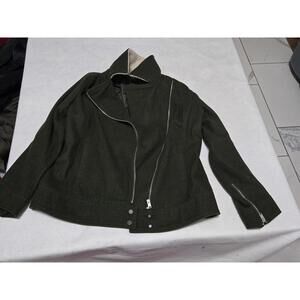A New Approach Wool‑Blend Moto Jacket Women’s XLG Green